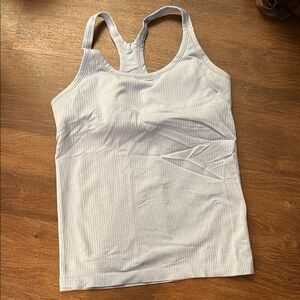Lululemon Align Waist Length Racerback Women's Ribbed Tank Top - Light Blue